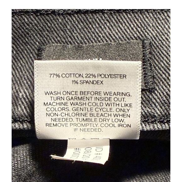 Express Women's Slim Super High Rise Jeans‎ Black Size 6 Dark Wash - Picture 7 of 7